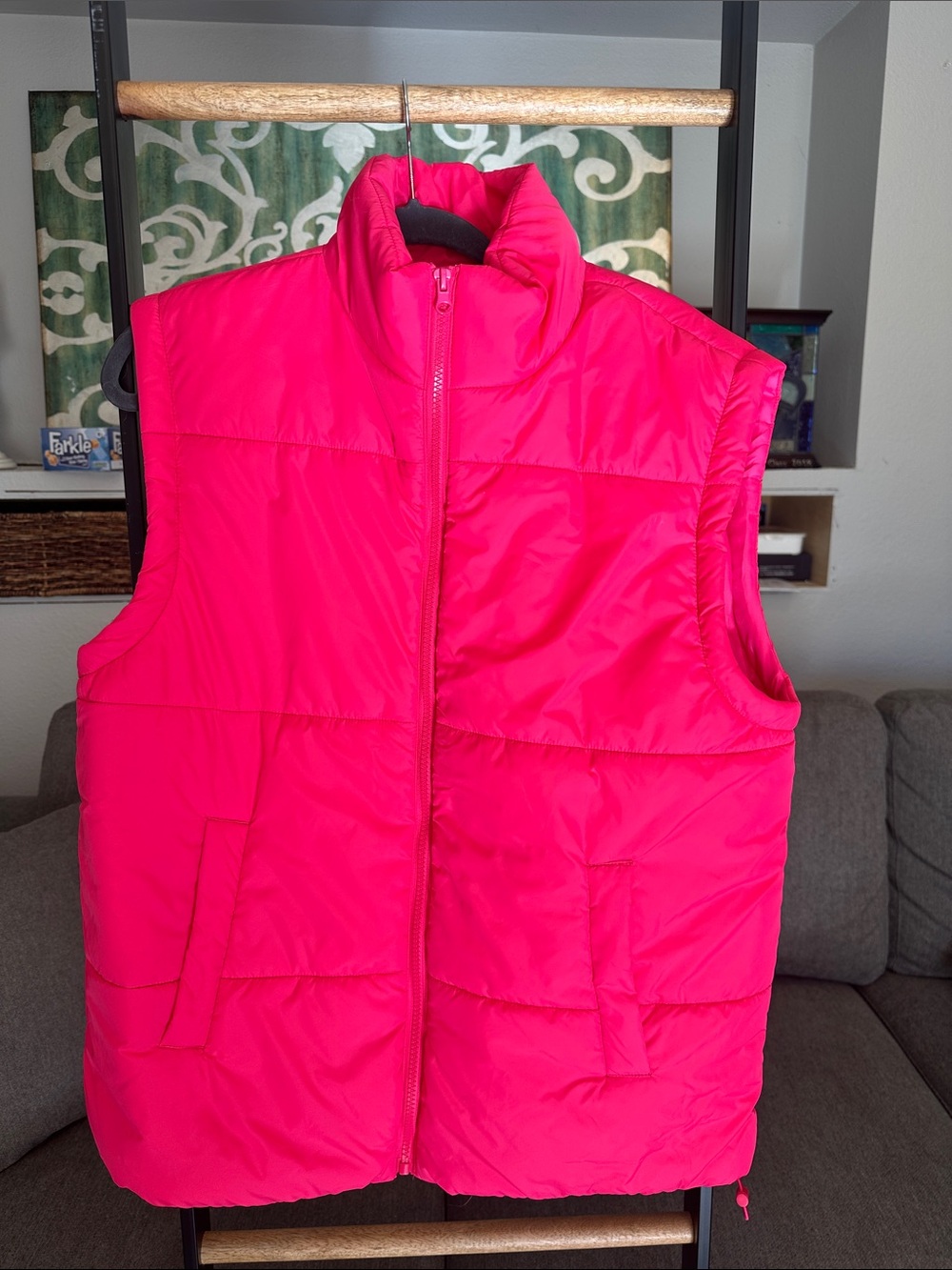 Amazon Neon Pink Quilted Puffer Vest